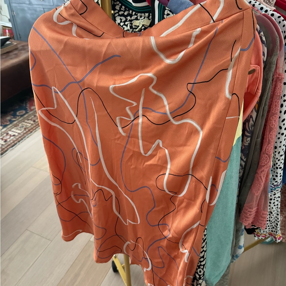 Satin Abstract skirt